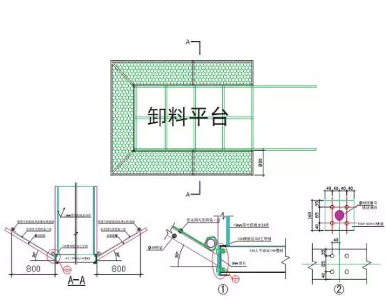 卸料平台吊点节点图